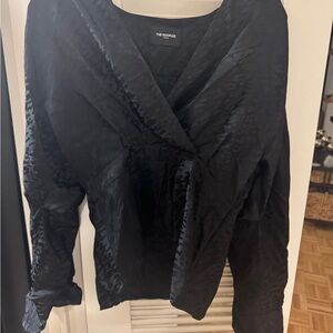 The Kooples Black Textured Blouse